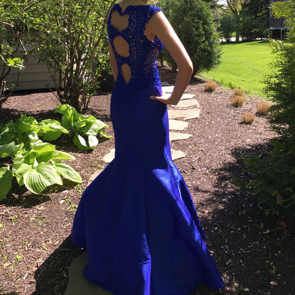 Royal blue prom dress - Picture 3 of 8